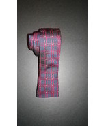 Yates &amp; Co London 2 piece skinny red check silk tie free shipping - $19.00