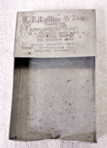 OLD Pressed Aluminum Desk Note Holder Investment Bonds Rollins &amp; Sons Po... - $12.38
