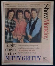 NITTY GRITTY DIRT BAND SHOW NEWSPAPER SUPPLEMENT VINTAGE 1995 - £19.57 GBP