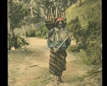 Vintage Postcard Forest Road Benguet Phillippine Native Girl Ethnic Costume - $14.84 CAD