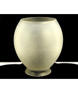 Small Glass Lamp Shade, 2 1/8&quot; Fitter, Oval Shape, Frosted Translucent, ... - $19.55