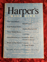 HARPER&#39;s June 1947 RUSSELL LYNES ROBERT MORSE CYRIL RAY MORDECAI EZEKIEL  - $10.80