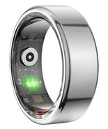 Smart Fitness Ring, Heart Rate &amp; SpO2 Tracker, IP68, Silver Size 8 - $29.99