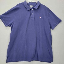 Polo Jeans Co Shirt Mens XXL Blue Navy Classic Collar Button Neck Short Sleeves - £8.56 GBP