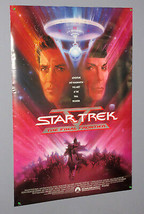 1989 Star Trek Final Frontier 39 1/2 by 27&quot; movie poster: Captain Kirk/Mr Spock - £22.95 GBP