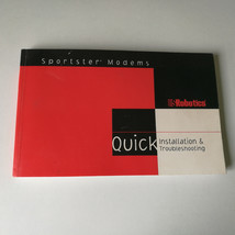 US Robotics Sportster Modems Quick Installation &amp; Troubleshooting Book Vintage - £7.76 GBP