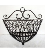 Decorative Brown Wrought Iron Scalloped Metal Hanging Wall Pocket Plante... - $1,700.46 MXN