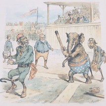 1894 Judge Mag Baseball Autumn Contest Election Pennant Political Satire... - $21.22