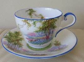 Aynsley Bone China England &quot;Bluebell Time&quot; 2044 Cup and Saucer - £38.77 GBP
