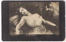 Art Postcard Courtois Die Mittagsrune Maiden In The Evening 1919 - £2.32 GBP