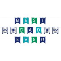 Best Dad Ever Foil Banner Garland Decoration for Father&#39;s Day &amp; Dad&#39;s Bi... - $8.99