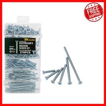 370-Piece Phillips Electrician&#39;s Machine Screw Kit - Rust-Resistant Carb... - $542.23 MXN