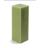 Zest Candle CPZ-157-12 3 x 9 in. Sage Green Square Pillar Candle -12pcs-... - £139.20 GBP