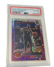 Zion Williamson Rookie Card Rc Sp Pelicans 2019 Hoops Purple Disco Psa 10 Gem Mt - £1,820.13 GBP