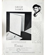 CRANE&#39;S FINE LETTER PAPERS - 1931 Vintage Print Ad - REMBRANDT VAN RIJN-VTG - $11.34