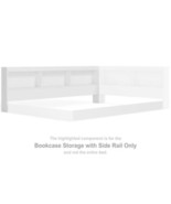 Piperton - White - Bookcase Storage w/Side Rail - $1,800.46 MXN