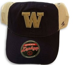 NWT New Washington Huskies Zephyr Logo Meshback Trucker Adjustable Hat - £15.78 GBP