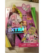 Barbie Extra 2021 #11 Long Braided Neon Green Hair &amp; Oversized Tee (NRFB)  - £28.90 GBP