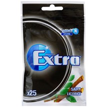 Wrigley&#39;s EXTRA SALTY LICORICE Chewing gum -25pc-FREE US SHIPPING - £7.44 GBP