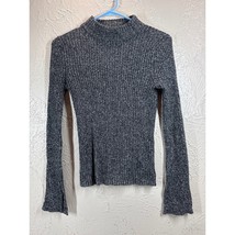 Who What Wear Knit Turtle Neck Black White Marled Womens Size Small - $408.81 MXN