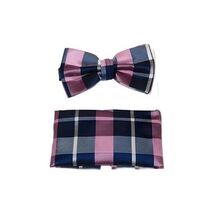 Men's Fancy Bow Tie/Hankie Set By J.Valintin Soft Microfiber Silky JVBT-39 - $17.50