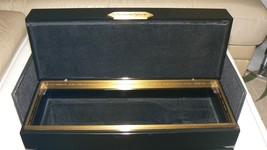 Platinum Equity Black Lacquer Wine Gift Box – Velvet Interior, Brass Trim - $139.00