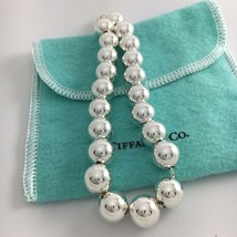 Large 8.5&quot; Tiffany &amp; Co HardWear Ball Bracelet Sterling Silver 10mm Bead - £200.65 GBP