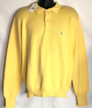 Polo Ralph Lauren Men's Yellow Cotton Sweater w/Collar NEW w/Tags Size Large - £54.29 GBP