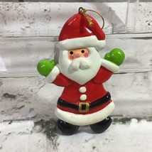 Vintage Figural Christmas Ornament Hand Painted 4” Santa Claus Collectible - $11.88