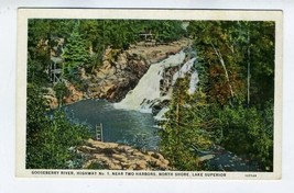 Gooseberry River Falls  Postcard Two Harbors Minnesota Lake Superior - £6.96 GBP