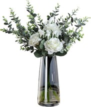 Ins Modern Glass Vase Irised Crystal Clear Glass Vase For Home, Crystal Grey - £35.65 GBP