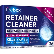 Retainer Cleaner Tablets - 36 Denture Cleaning Tablets &amp; Aligner Cleaner - Remov - $10.99