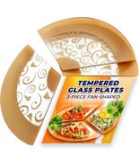 GAC 3-Section Fan-Shaped Serving Tray 8×14" Set of 3 - $16.82