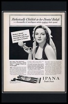 1937 Ipana Tooth Paste Framed 11x17 ORIGINAL Vintage Advertising Poster - £54.26 GBP