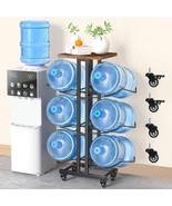 6 Bottle 5 Gallon Capacity Water Jug Holder 3 Tier Heavy Duty Movable, i... - €51,16 EUR