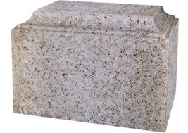 Large/Adult 225 Cubic Inch Tuscany Sandstone Cultured Granite Cremation Urn - $257.99