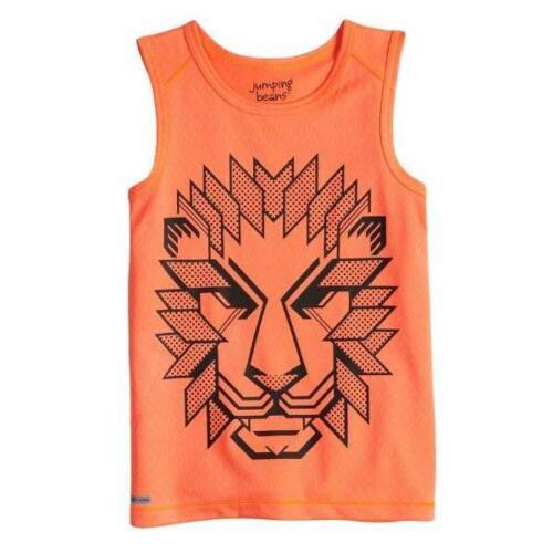 Boys Tank Top Jumping Beans Lion Head Orange Muscle Shirt-size 5 - $6.93