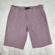 TravisMathew Shorts Mens 32 Pink Micro Stripe Performance Golf Casual St... - $34.64