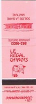 Matchbook Cover Le RegaL Chinois Matane Qiebec Pink - £3.13 GBP