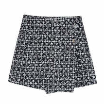 Vintage Houndstooth Women Shorts Skirts High Waist - £12.54 GBP