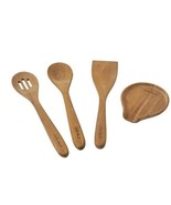 Pioneer Woman ~ 4 Pc. Set ~ Wooden Spoon ~ Turner ~ Slotted Spoon &amp; Spoo... - €25,68 EUR