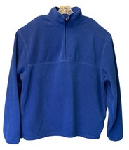 VINTAGE Russell Men’s Large Royal Blue Pullover Therma Power Fleece 1/4 Zip - $14.24