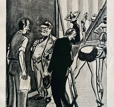 1940 Esquire Cartoon Daly Burlesque Show Satire Comedy Art Holidays HM2EE - $29.99