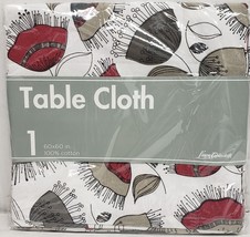 1 Printed Fabric Cotton Tablecloth 60&quot;x60&quot; Square(4-6 ppl) MULTICOLOR FLOWERS,LT - £13.55 GBP