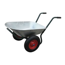 vidaXL Wheelbarrow Galvanized Steel Frame, Galvanized Tray Standard - $595.11 CAD