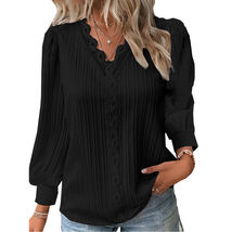 Women&#39;s Tops Black Tunic Summer Autumn Long Sleeve - £16.43 GBP