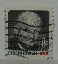 Vintage Stamps American America Usa 8 C Eight Cent Prominent Eisenhower X1 B37 - £1.40 GBP