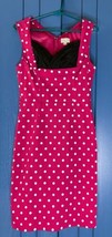 Lindy Bop Red Polka Dot Bustier Pencil Dress Size US Small Medium Retro Novelty - £25.91 GBP