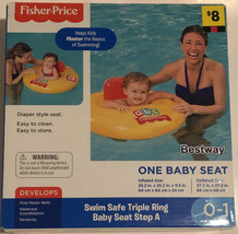 Fisher Price Swim Safe Triple Ring Baby Seat Pool Diaper Style New Sealed ODS1 - £6.32 GBP