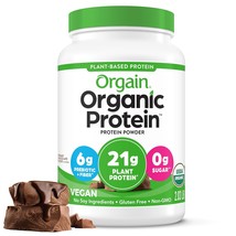 Orgain Organic Vegan Protein Powder, Creamy Chocolate Fudge - 21g Plant Based Pr - £31.96 GBP